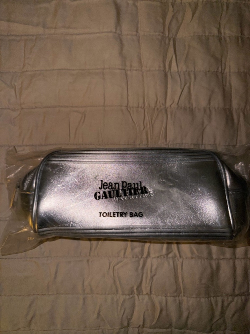 Jean Paul Gaultier Metallic Silver Toiletry Bag